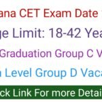 Haryana CET Exam Date 2025