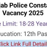 Punjab Police Constable Requirement 2025