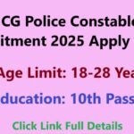 CG Police Constable Recruitment 2025 Apply Online