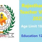 Rajasthan NTT Vacancy 2025 Apply Online