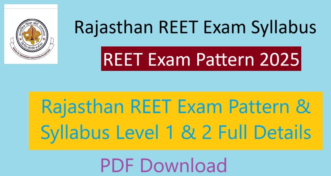 Rajasthan REET Exam Syllabus 2025