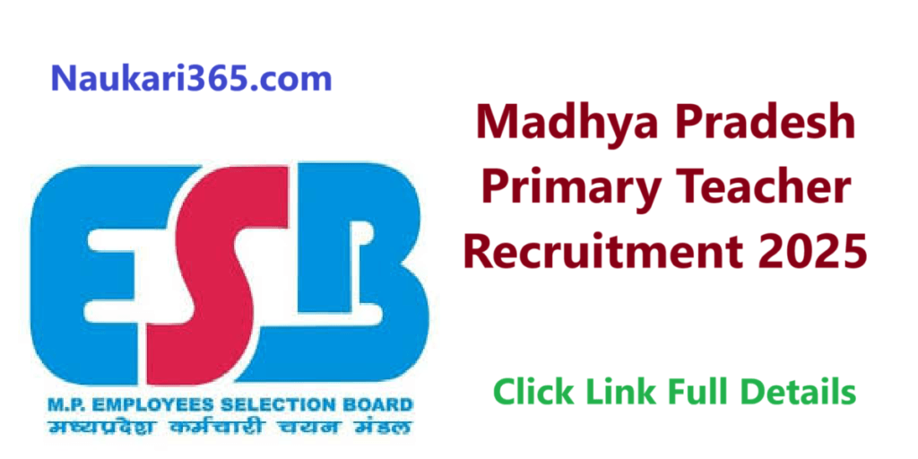 MP Primary Teacher Recruitment 2025