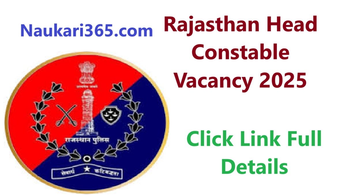 Rajasthan Police HC Vacancy 2025