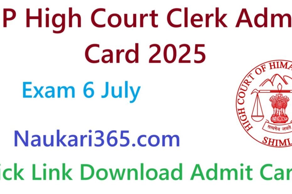 HP High Court Clerk Admit Card 2025
