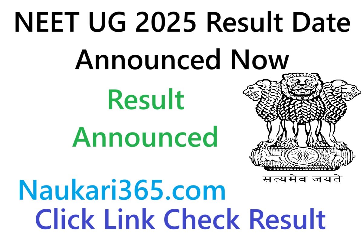 NEET UG 2025 Result Date Announced Now